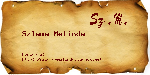 Szlama Melinda névjegykártya